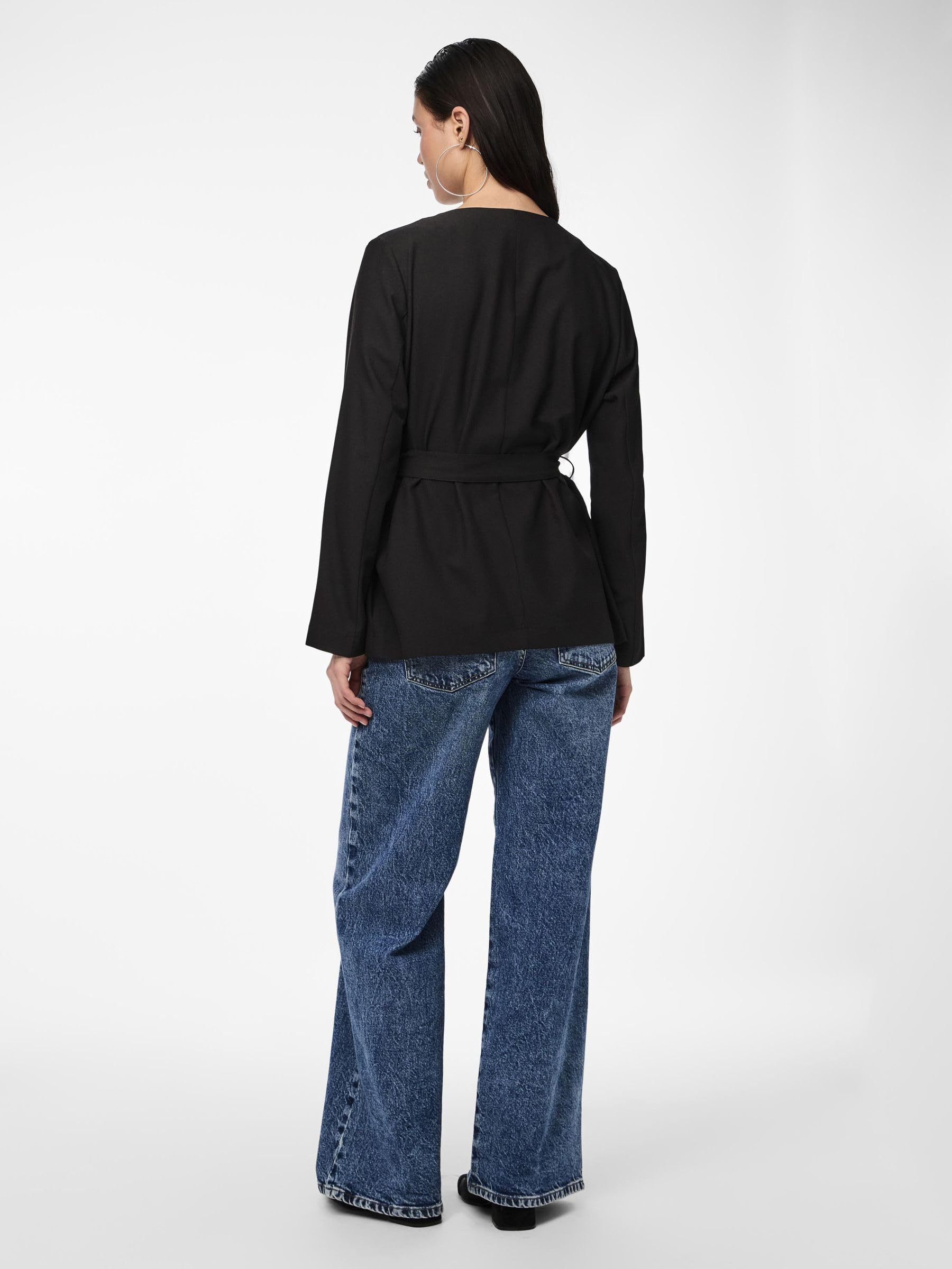 Pieces Pcbosella Blazer Donna Nero Cotone Comodo