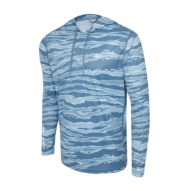 Pelagic Vaportek maglia pesca mimetica petrolio UPF 50+