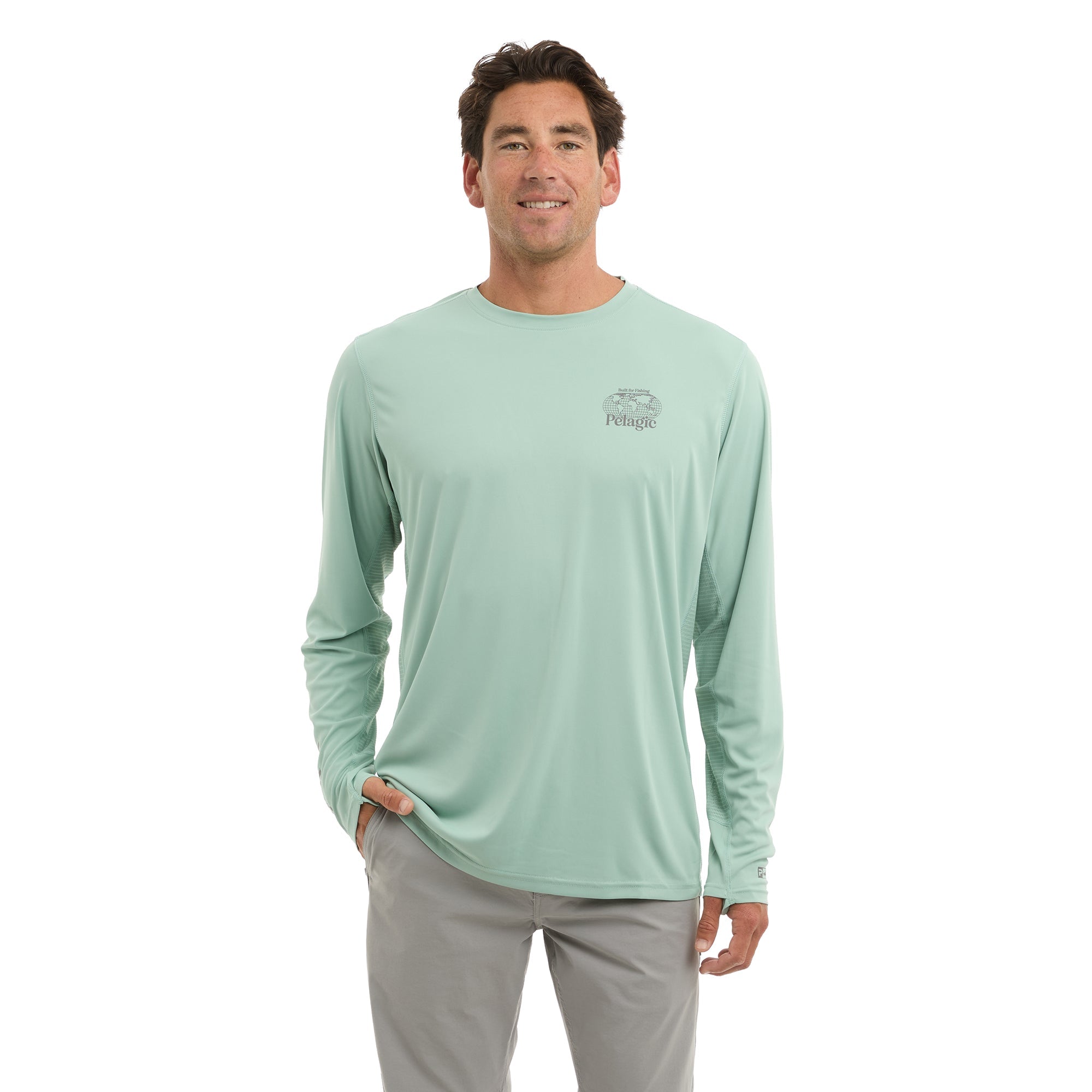 Pelagic Vaportek Worldwide YFT maglia pesca salvia UPF 50+