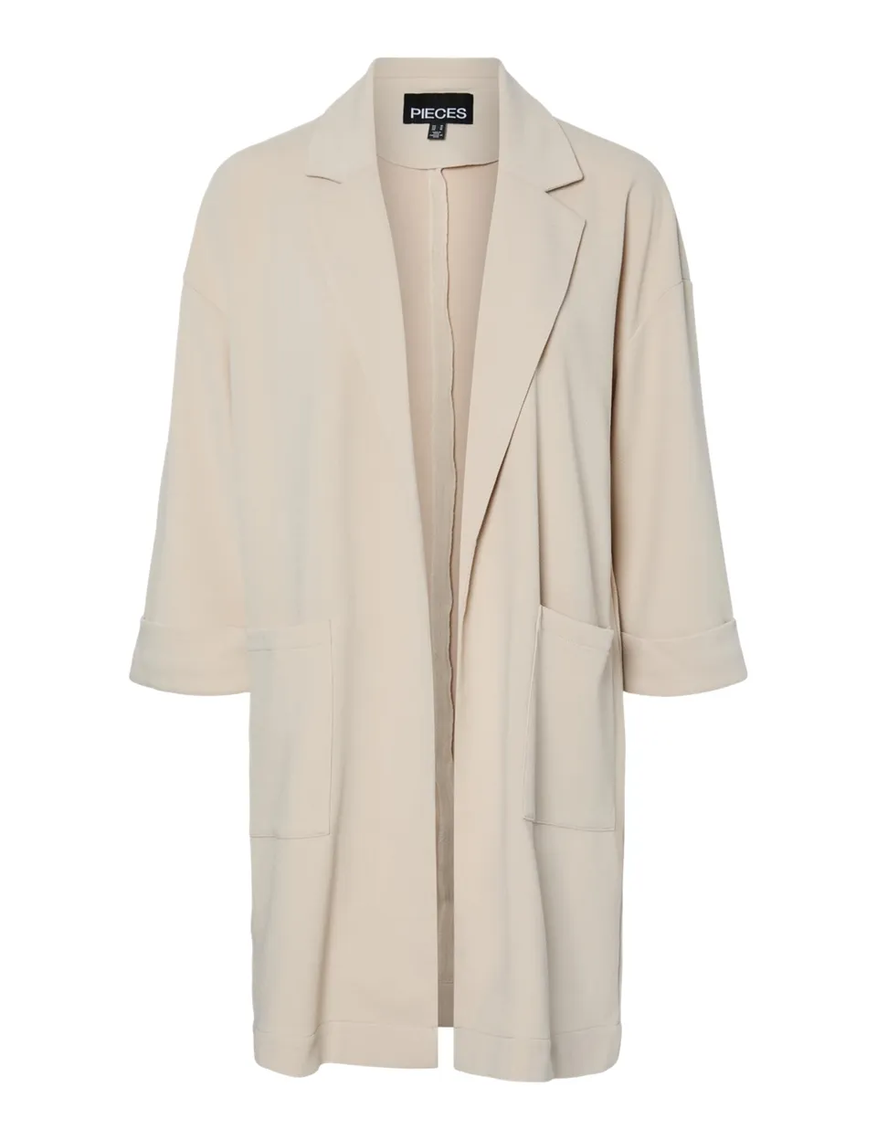 Pieces Pcdaisy 3/4 Coatigan cardigan argento S maniche 3/4