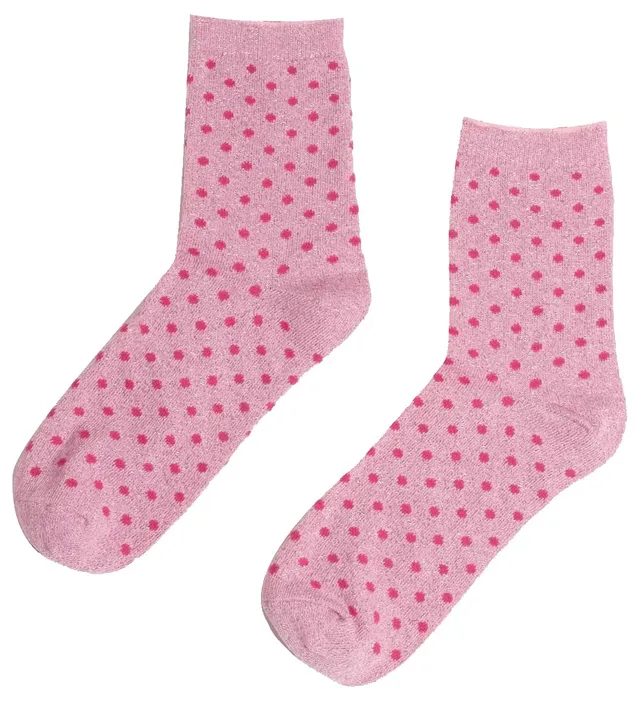 Pieces Pcsebby Glitter calze lunghe rose shadow pois