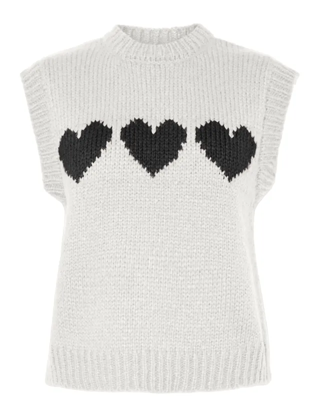 Pieces Pcjove gilet maglia donna scollo tondo XL