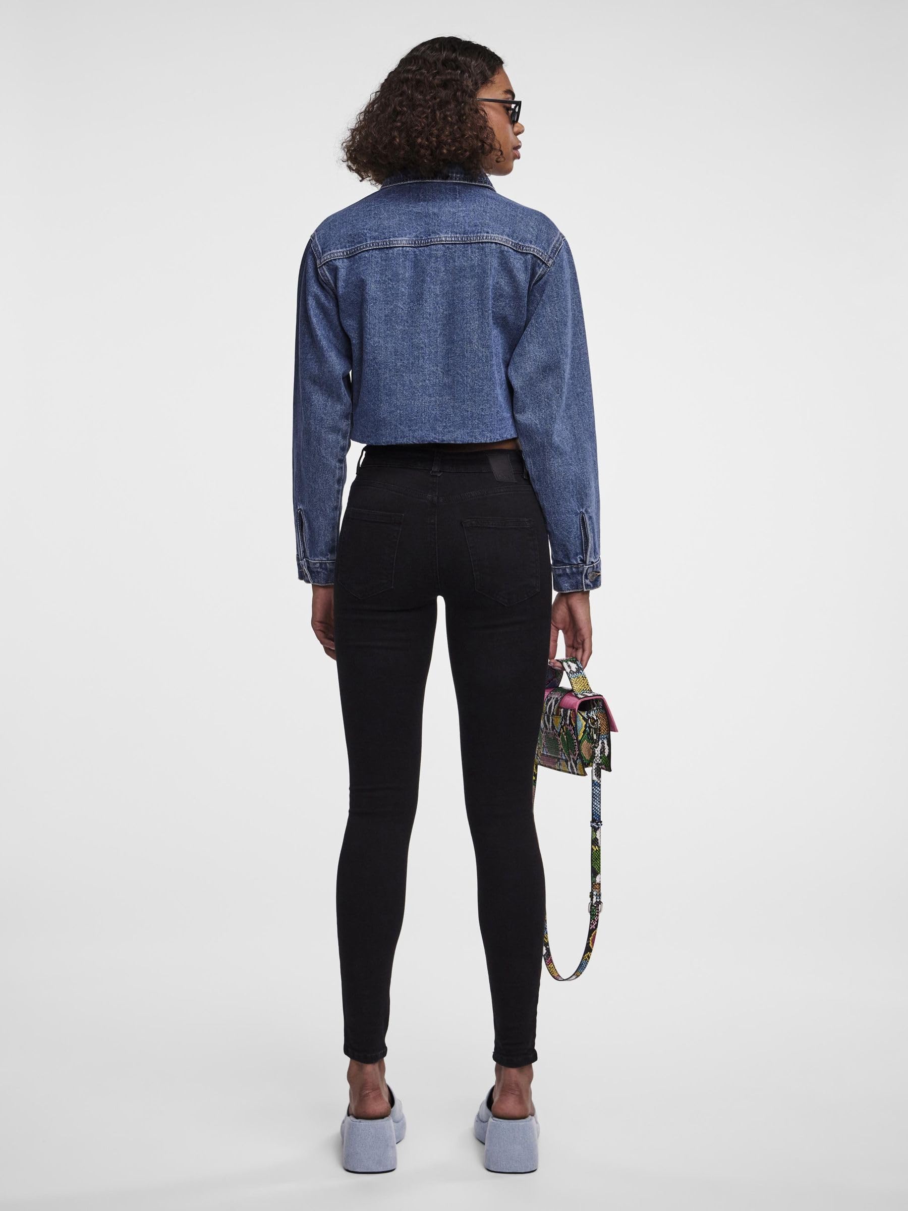 Pieces Pcdelly jeans skinny donna S 30L lavaggio scuro