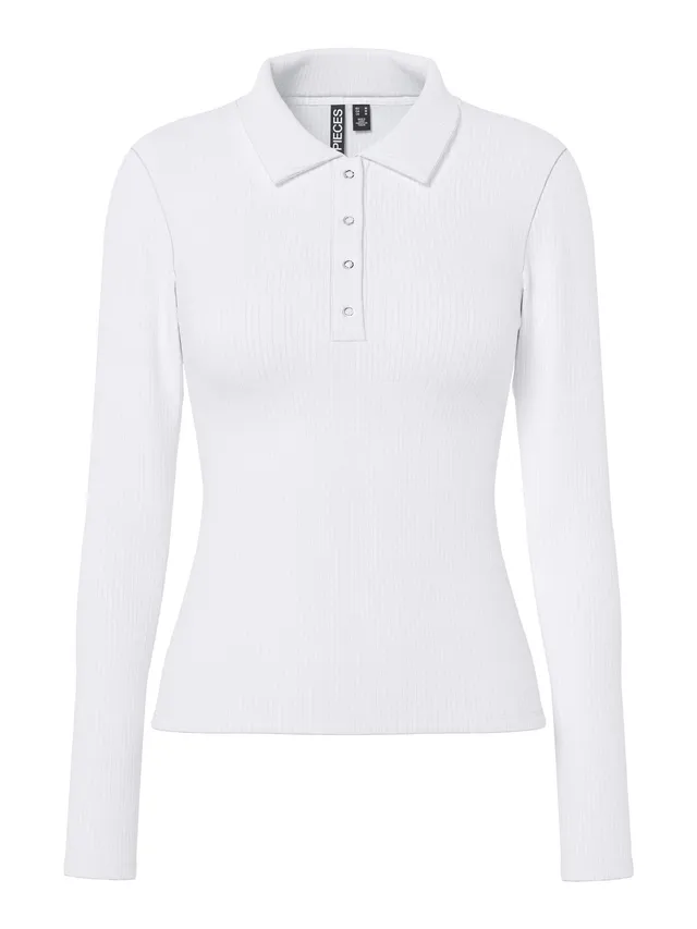 Pieces Pckitte LS Polo Top Jrs Noos polo donna taglia M