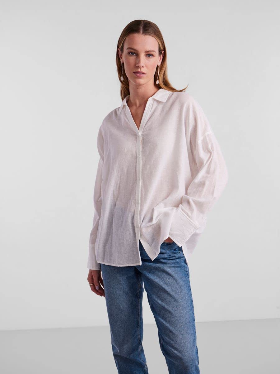 PIECES Pckatinka LS Shirt BC Camicia Donna Taglia M