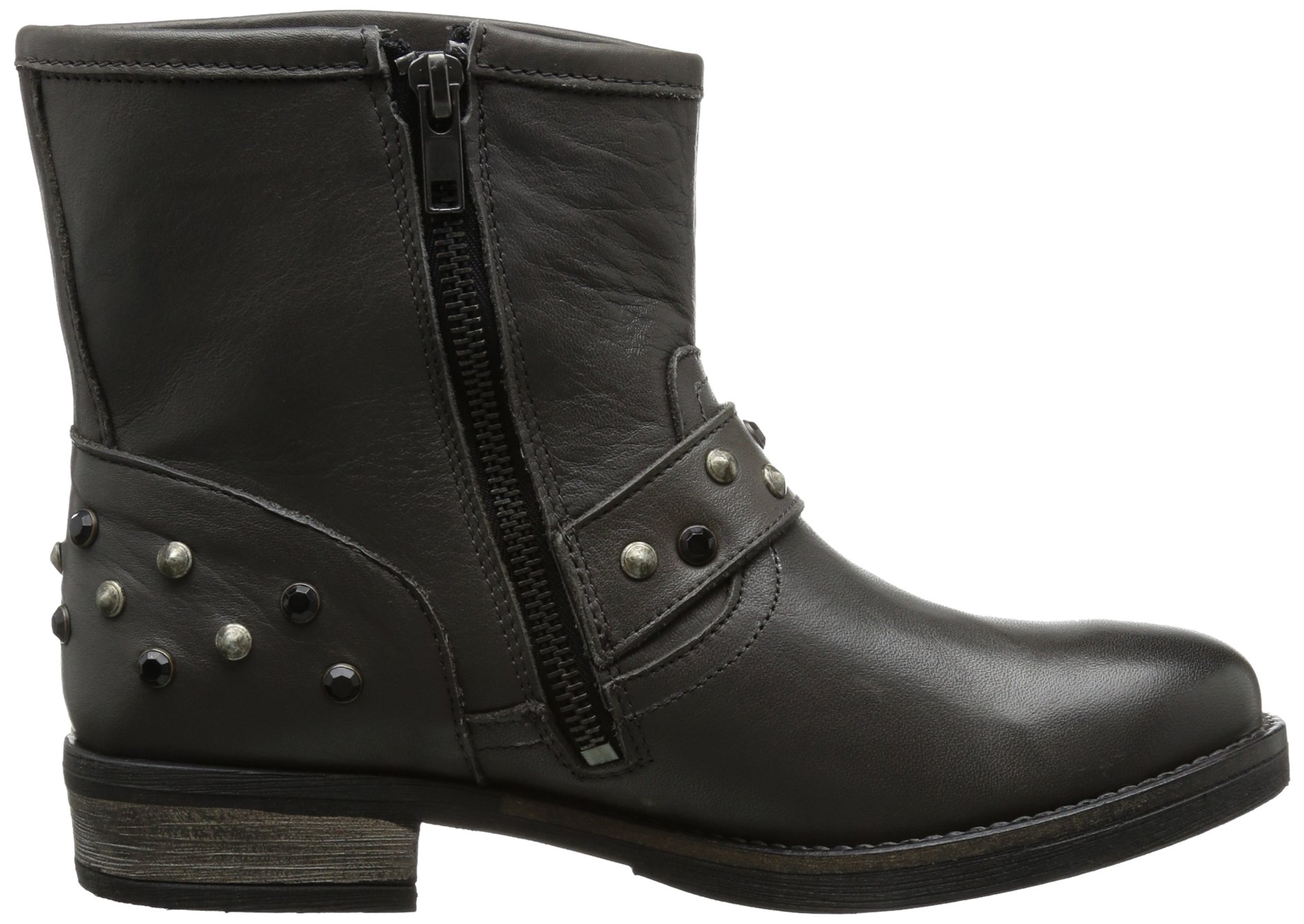Pieces Isadora Leather stivaletti donna grigio scuro 36 EU