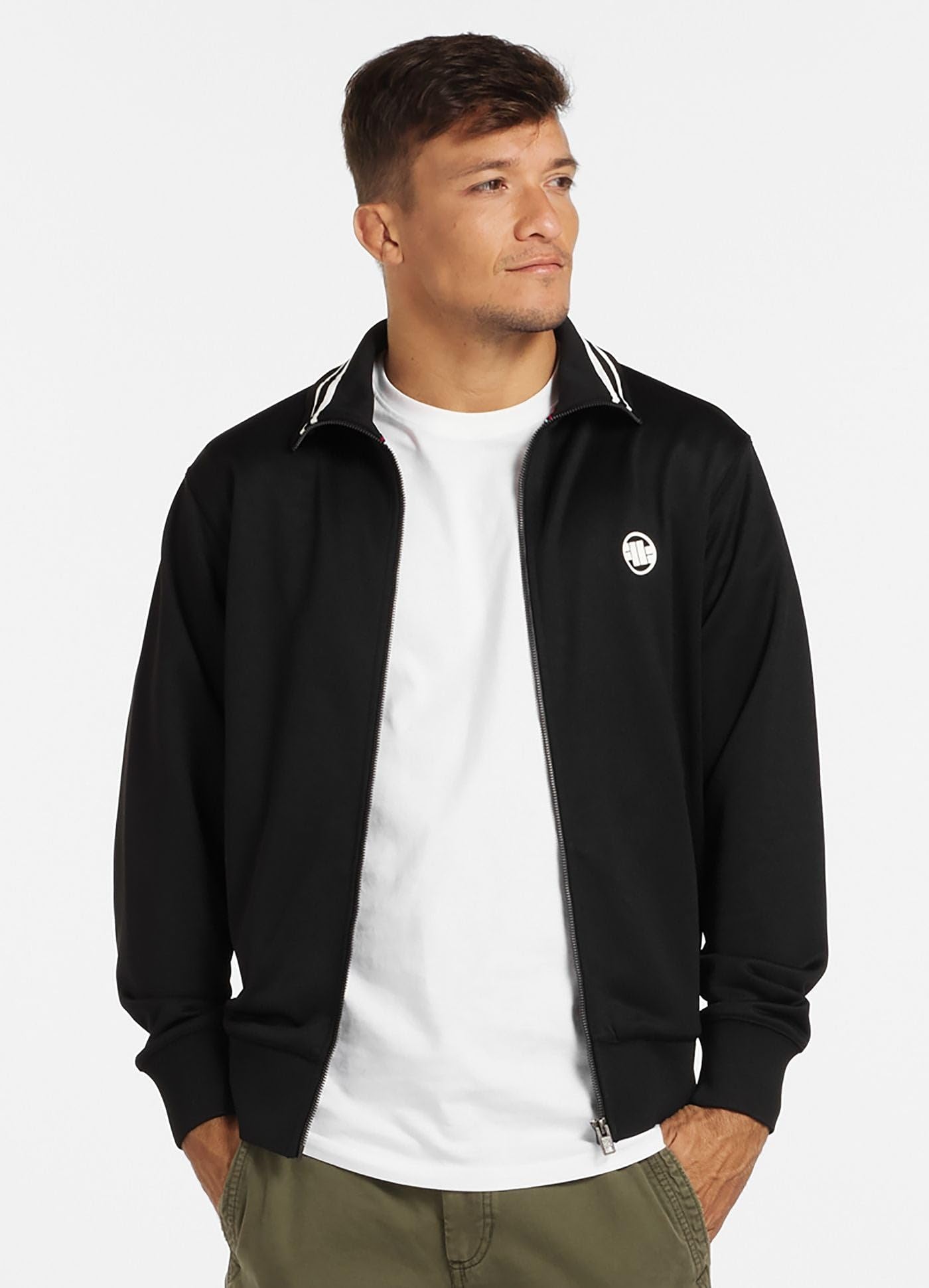 Pitbull Oldschool felpa zip uomo M collo alto