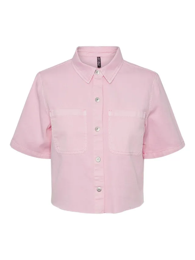 PIECES Pcblume SS Shirt BC camicia donna manica corta