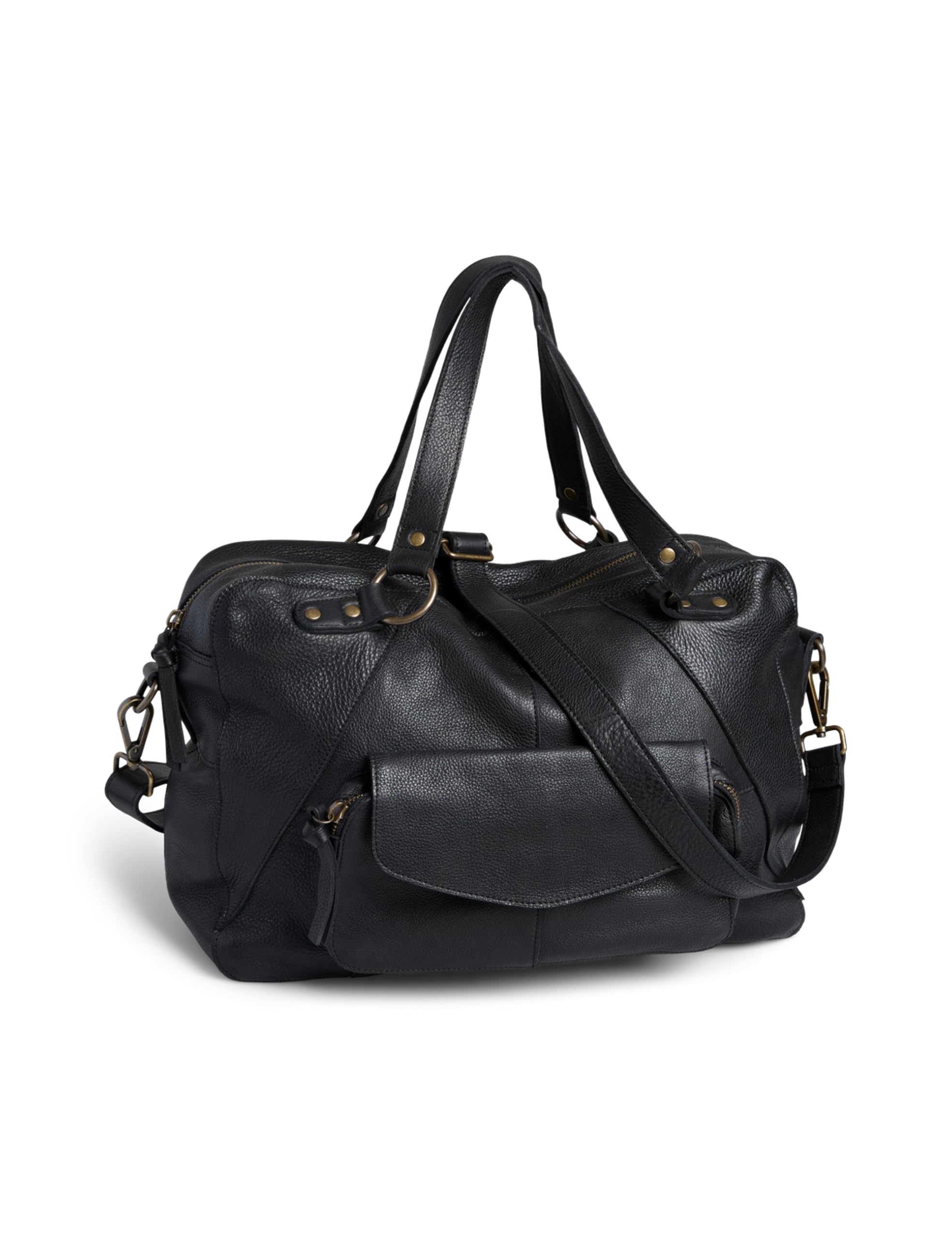 Pieces Pcfatima Leather Bag borsa nera pelle