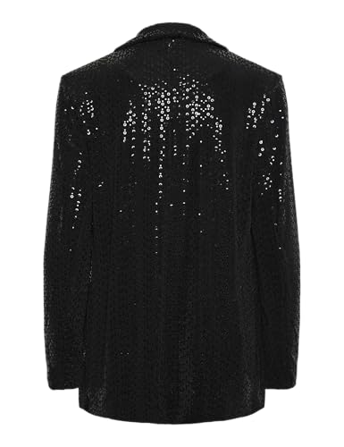 PIECES PCSIDDY blazer donna nero paillettes