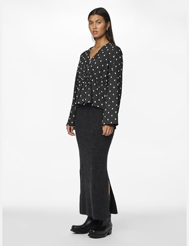Pieces Pcnovalee LS Tie Top camicia donna XS maniche lunghe