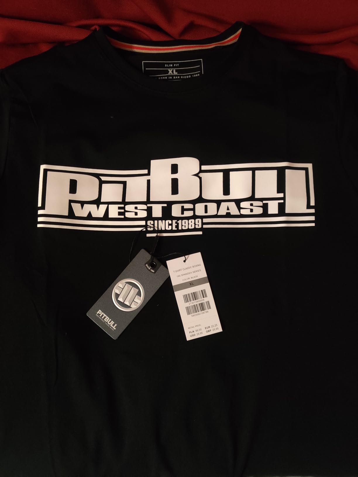 Pitbull Classic Boxing maglietta uomo nera in cotone