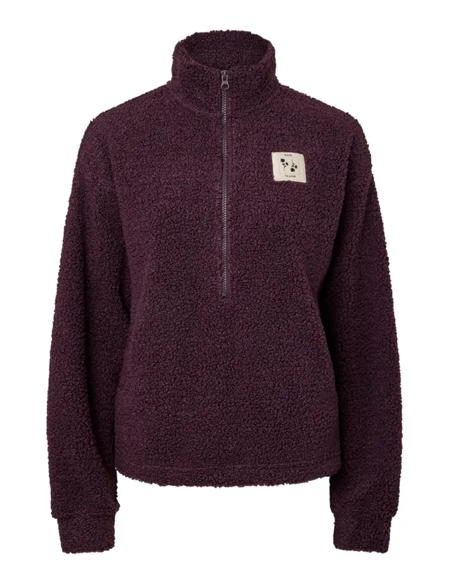 Pieces Pckatty Teddy giacca donna mezza zip teddy