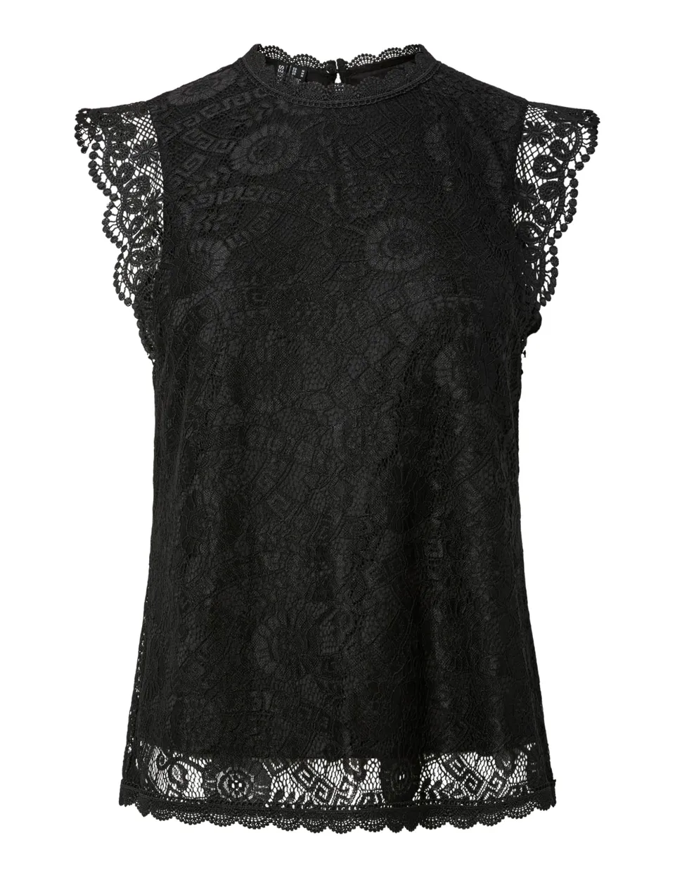 Pieces Pcolline Lace top donna pizzo nero