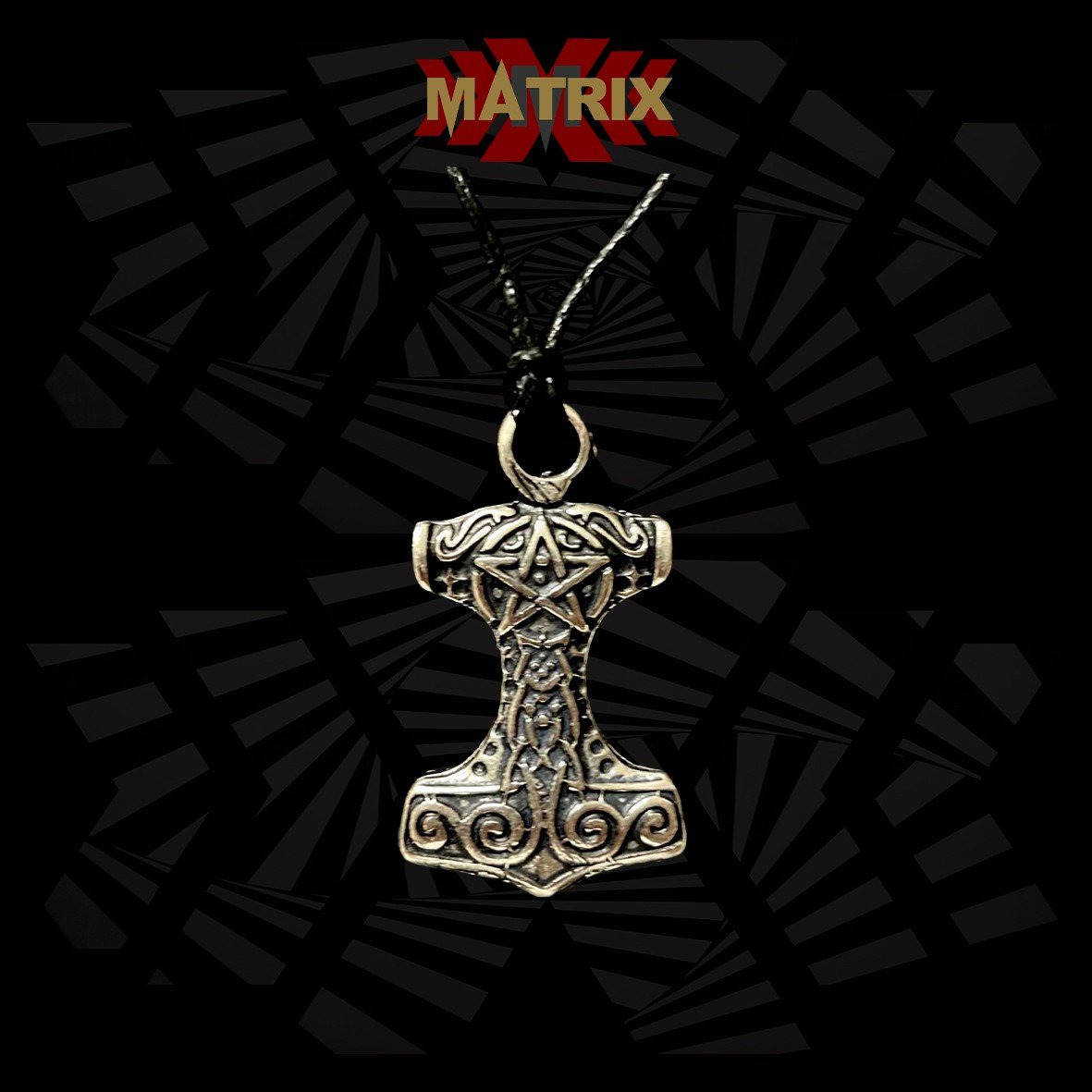 Matrix Thor Hammer ciondolo zamac con cordino