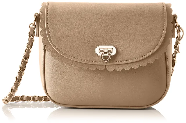 Pieces Pcsolvej Cross Body borsa a spalla beige similpelle