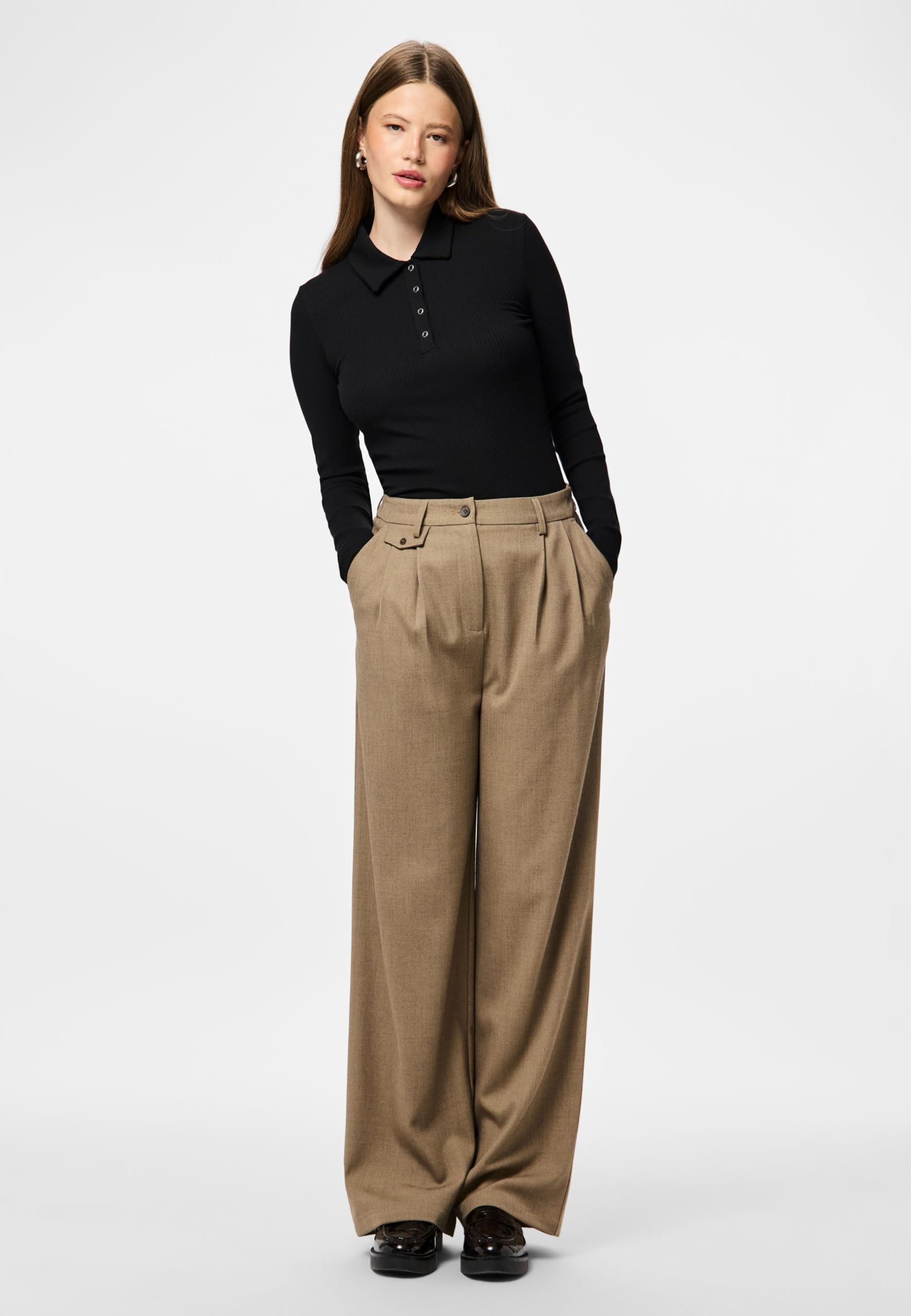Pieces Pcbubbles HW Pants pantaloni XS vita alta
