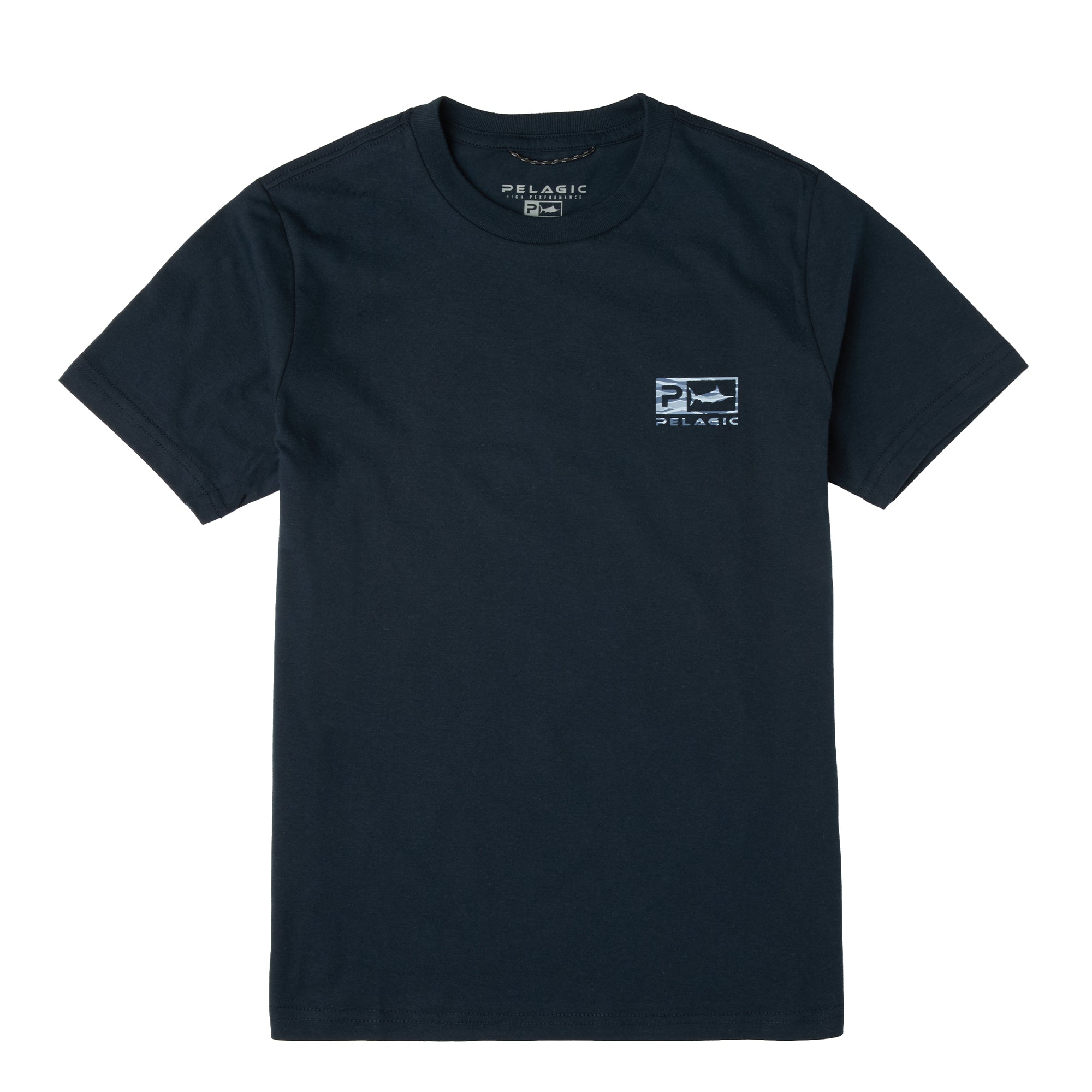 PELAGIC Wahoo Icon t-shirt ragazzo blu navy cotone bio