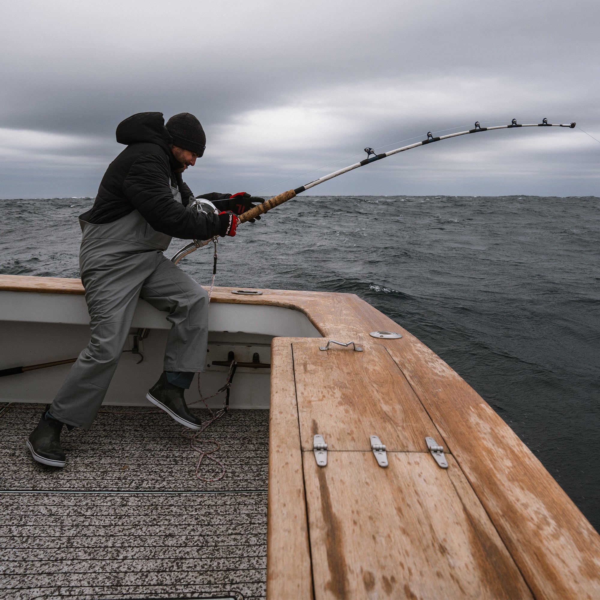 Pelagic Torrent Bib salopette grigia impermeabile