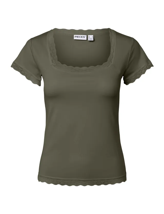 Pieces Pcfiffi SS U-Neck maglietta scollo a U Kalamata