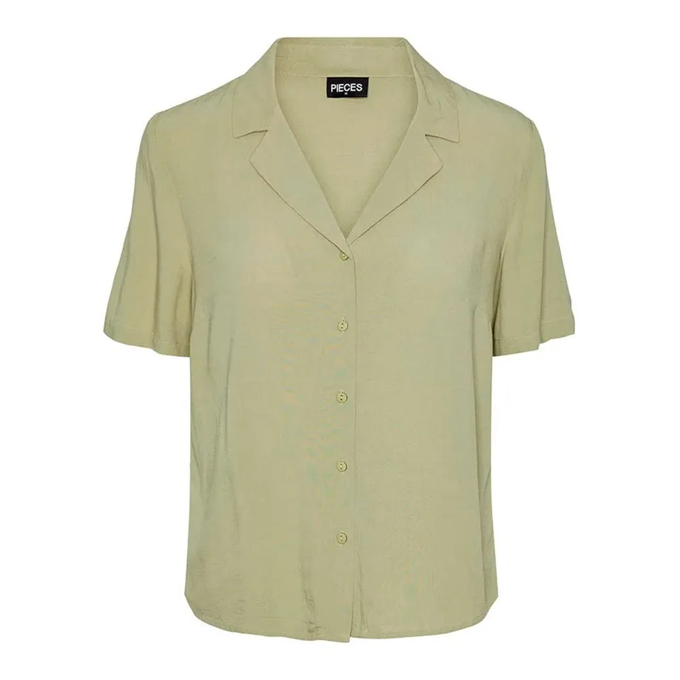 Pieces Pcolivia SS Top Noos T-Shirt Donna con Colletto