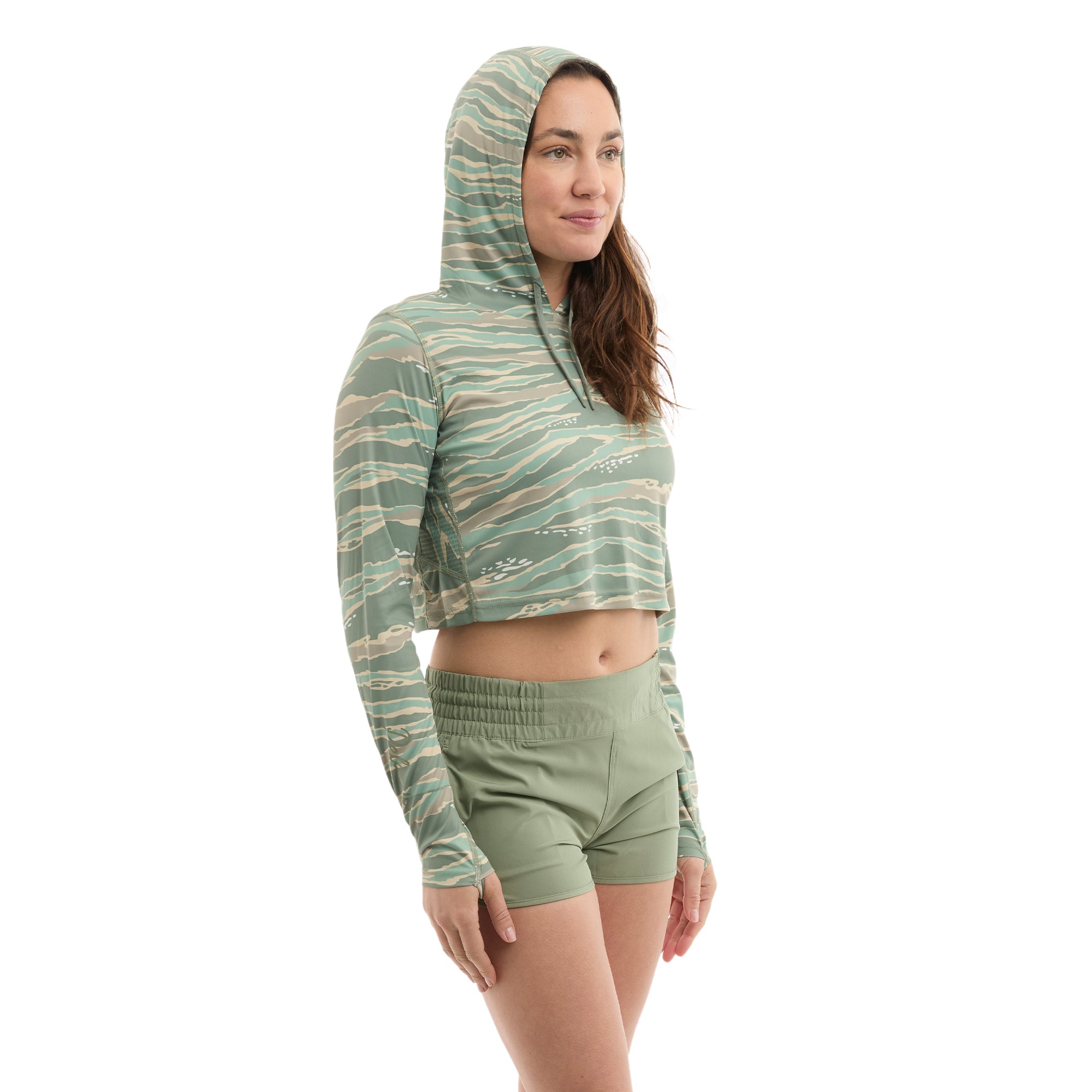 Pelagic Ws Vaportek felpa Mangrove cropped UPF 50+