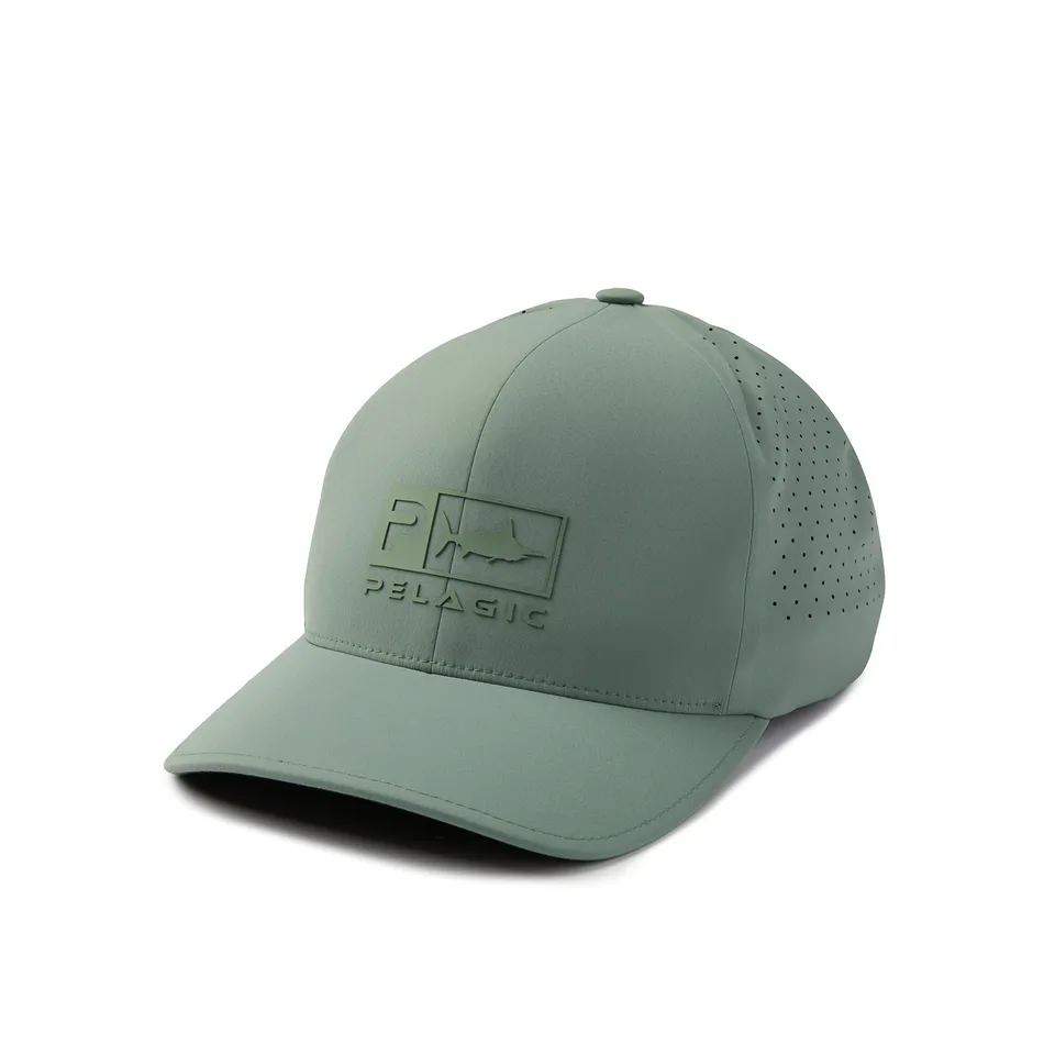 Pelagic Flexfit Delta Icon cappello uomo verde mangrove