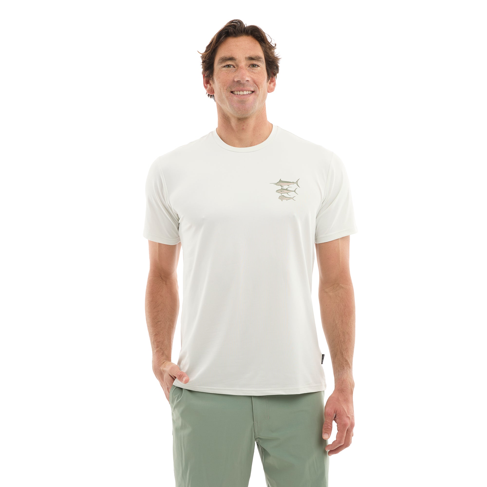 Pelagic Freespool Slammed t-shirt bone manica corta UPF 50+