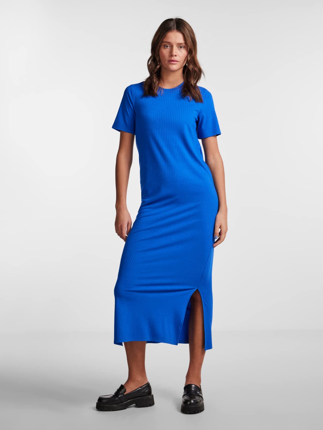PIECES Pckylie SS O-Neck Ankel Dress Noos vestito XS blu principessa