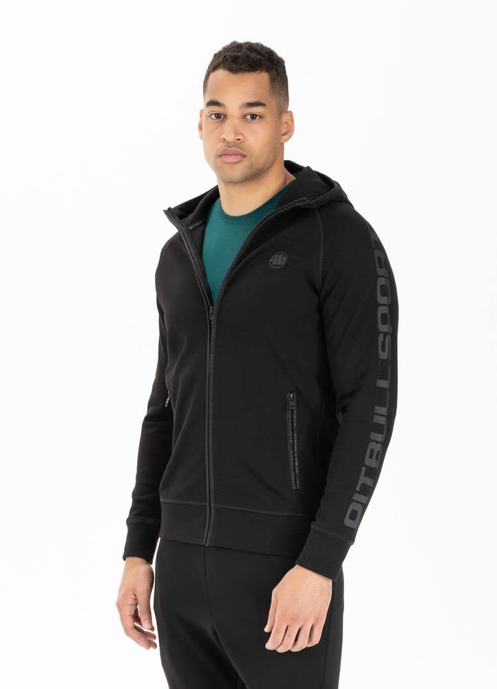 Pit Bull West Coast Thelborn felpa con cappuccio nera M cotone 400