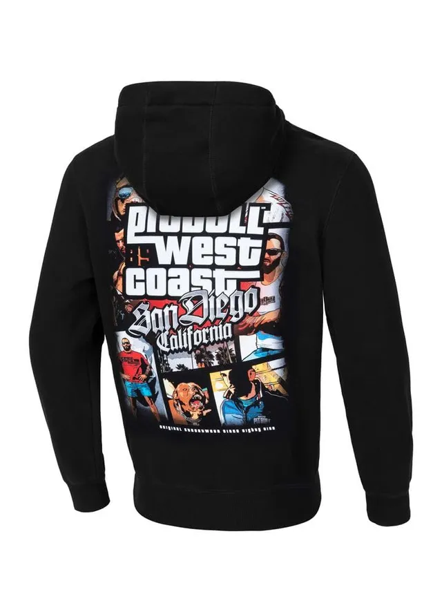 Pitbull Most Wanted felpa con cappuccio uomo cotone nera L