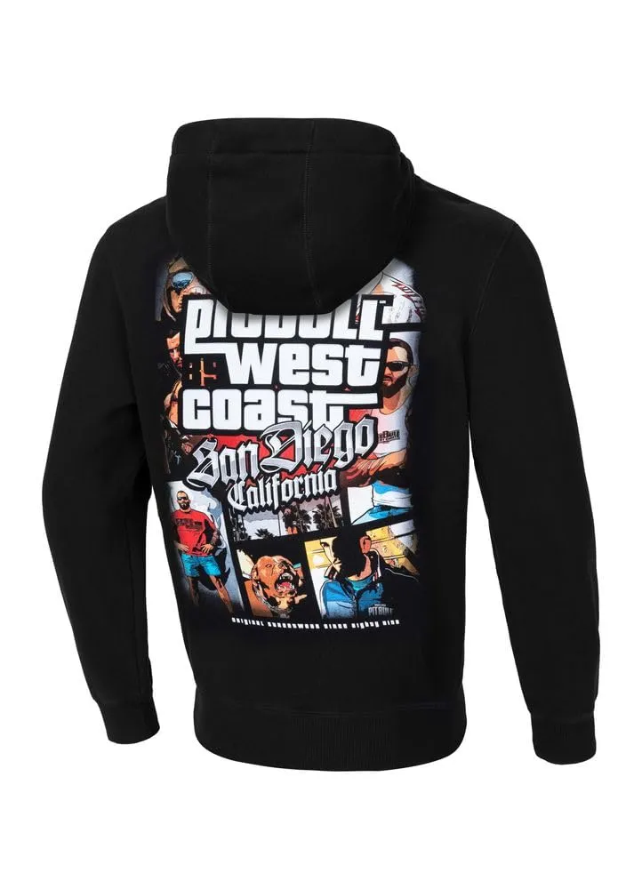Pitbull Most Wanted felpa con cappuccio uomo cotone nera L