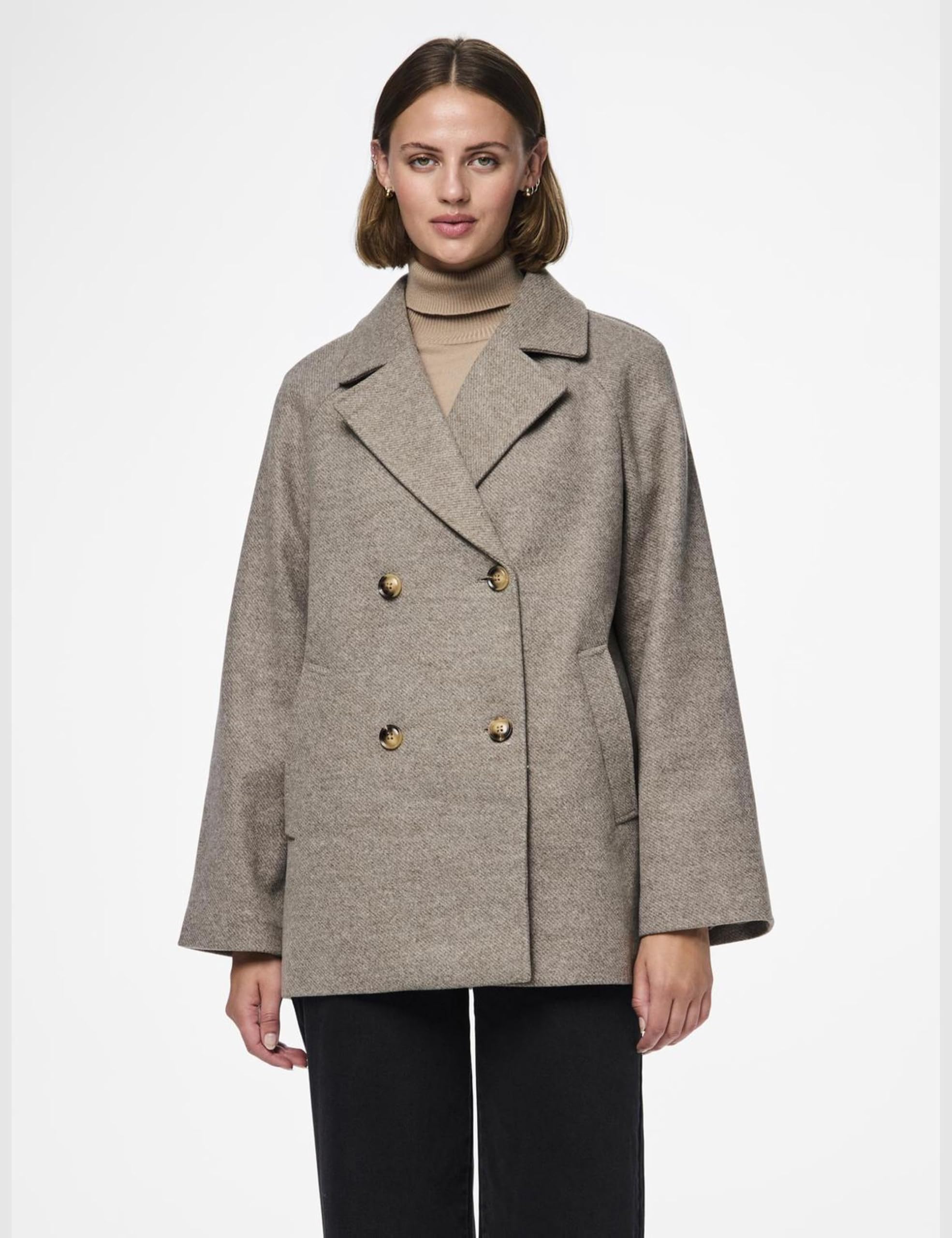 Pieces Pcmarbel Coat cappotto corto donna invernale