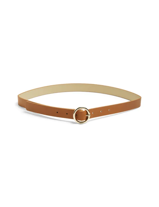 Pieces Pcbonna Jeans Belt Noos cintura donna 90 cognac finta pelle