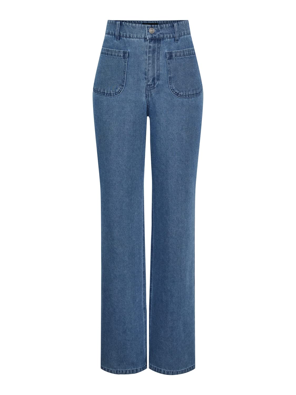 Pieces Pcama HW Wide jeans donna taglia S cotone