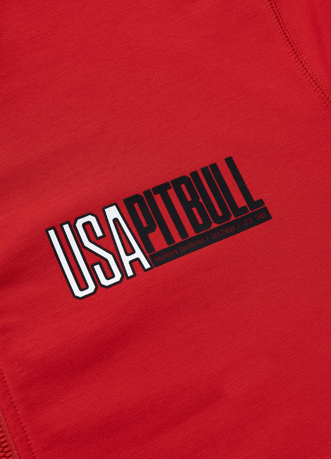 Pitbull USA felpa uomo con zip e cappuccio