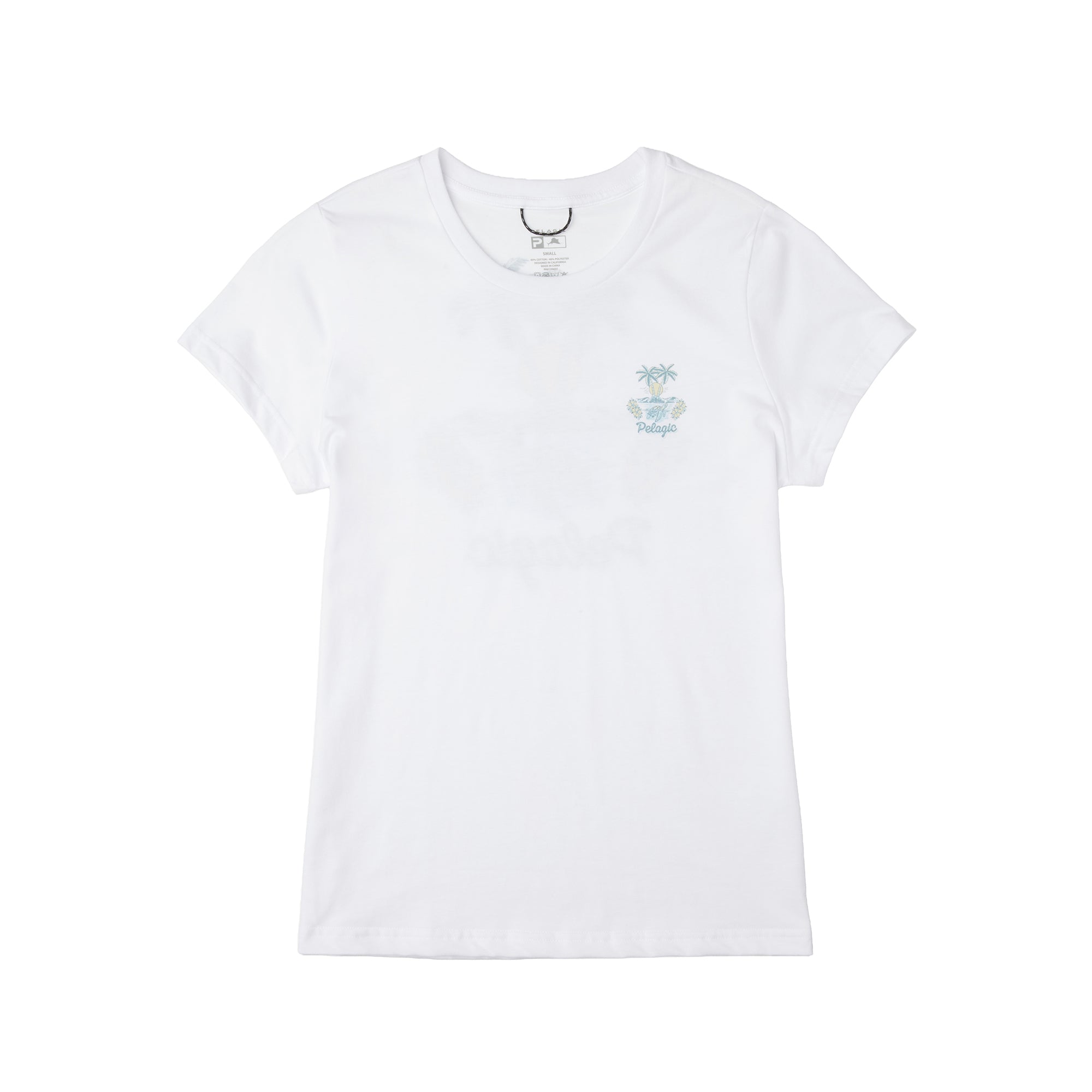 Pelagic Ws Isla Tortuga maglietta donna bianca cotone bio