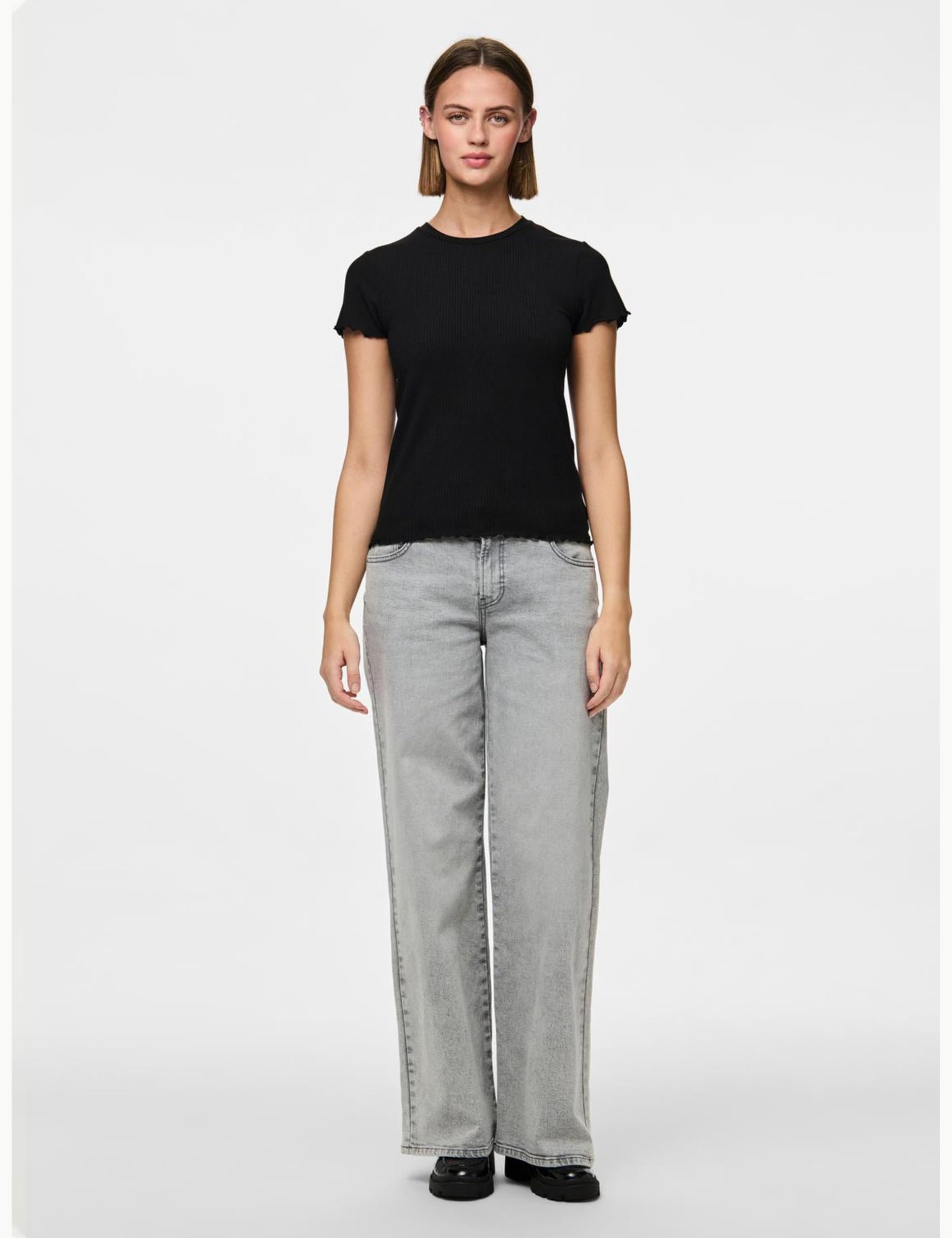 Pieces Pcnicca t-shirt donna manica corta cotone