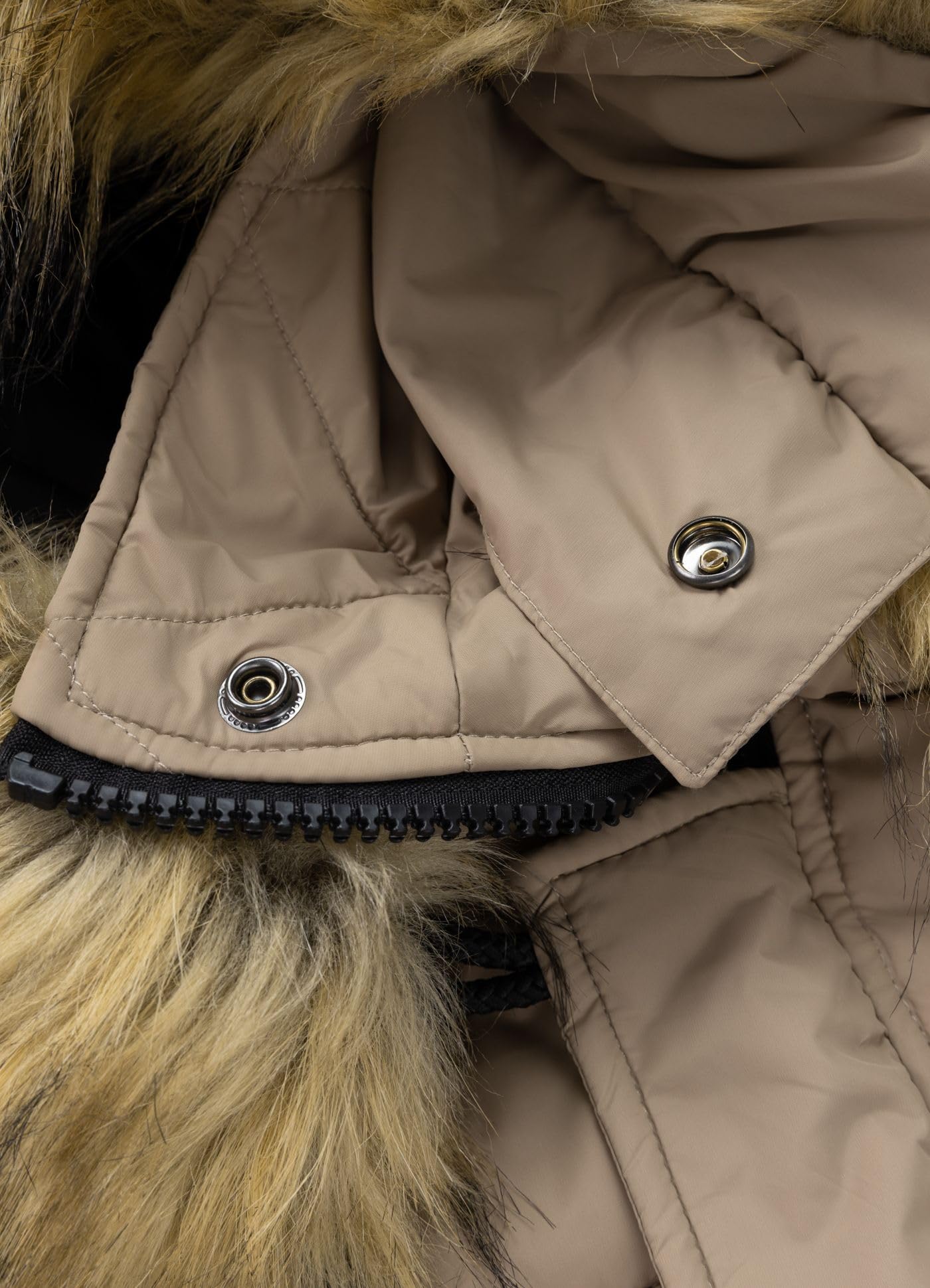 Pitbull Queenston Piumino Donna Sabbia Scura Parka