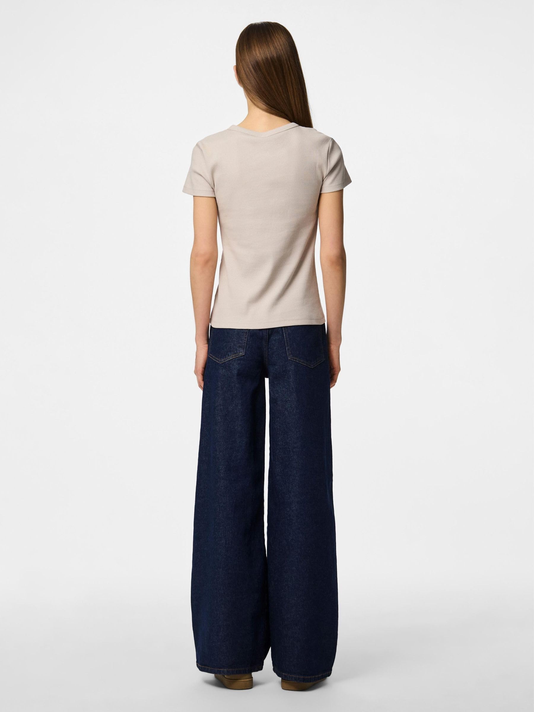 PIECES Pcmay SS t-shirt argento taglia XS