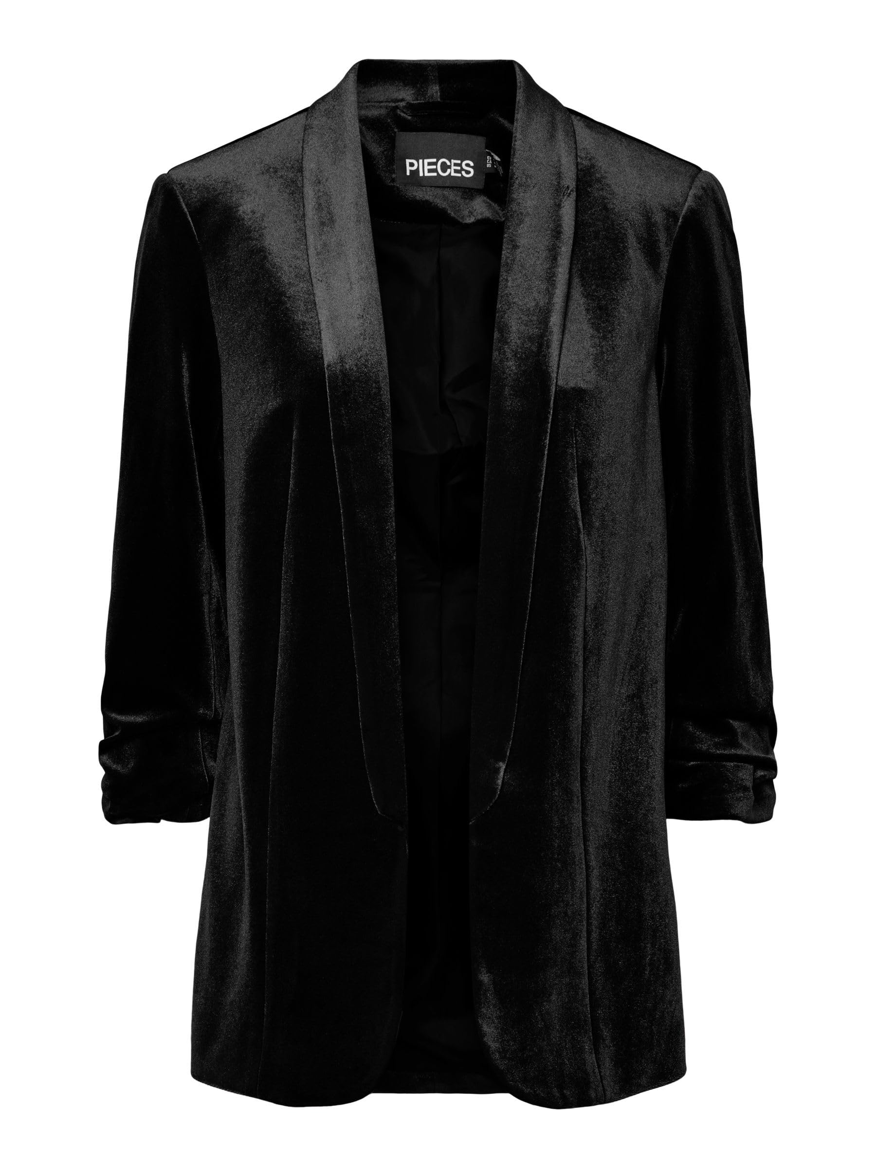Pieces Pcbosella Velour 3/4 blazer donna velluto manica corta