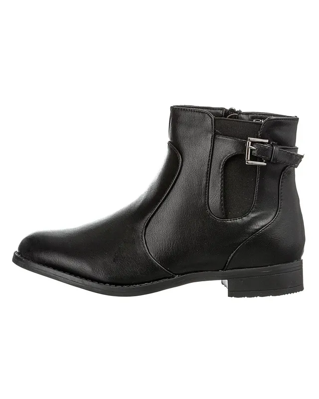 Pieces Pssha stivaletti donna neri fibbia 41