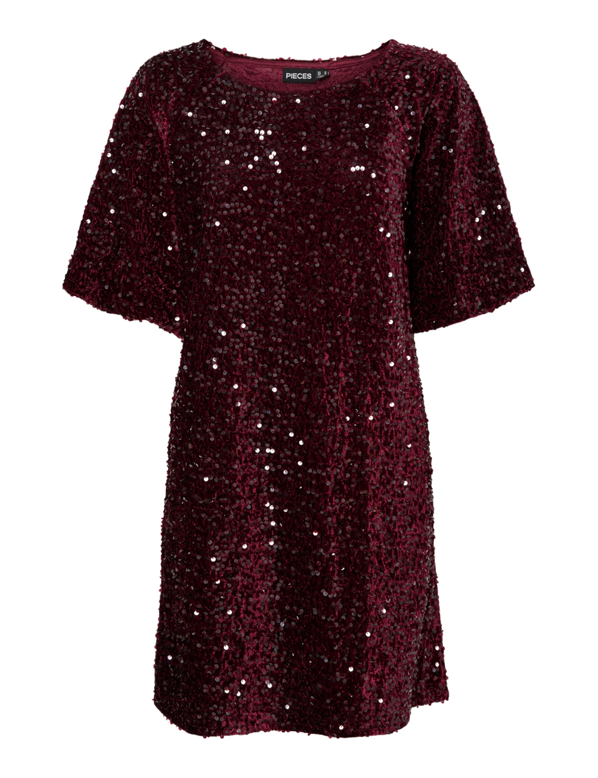 Pieces Pckam SS Puff Sleeves Dress abito donna tawny port M
