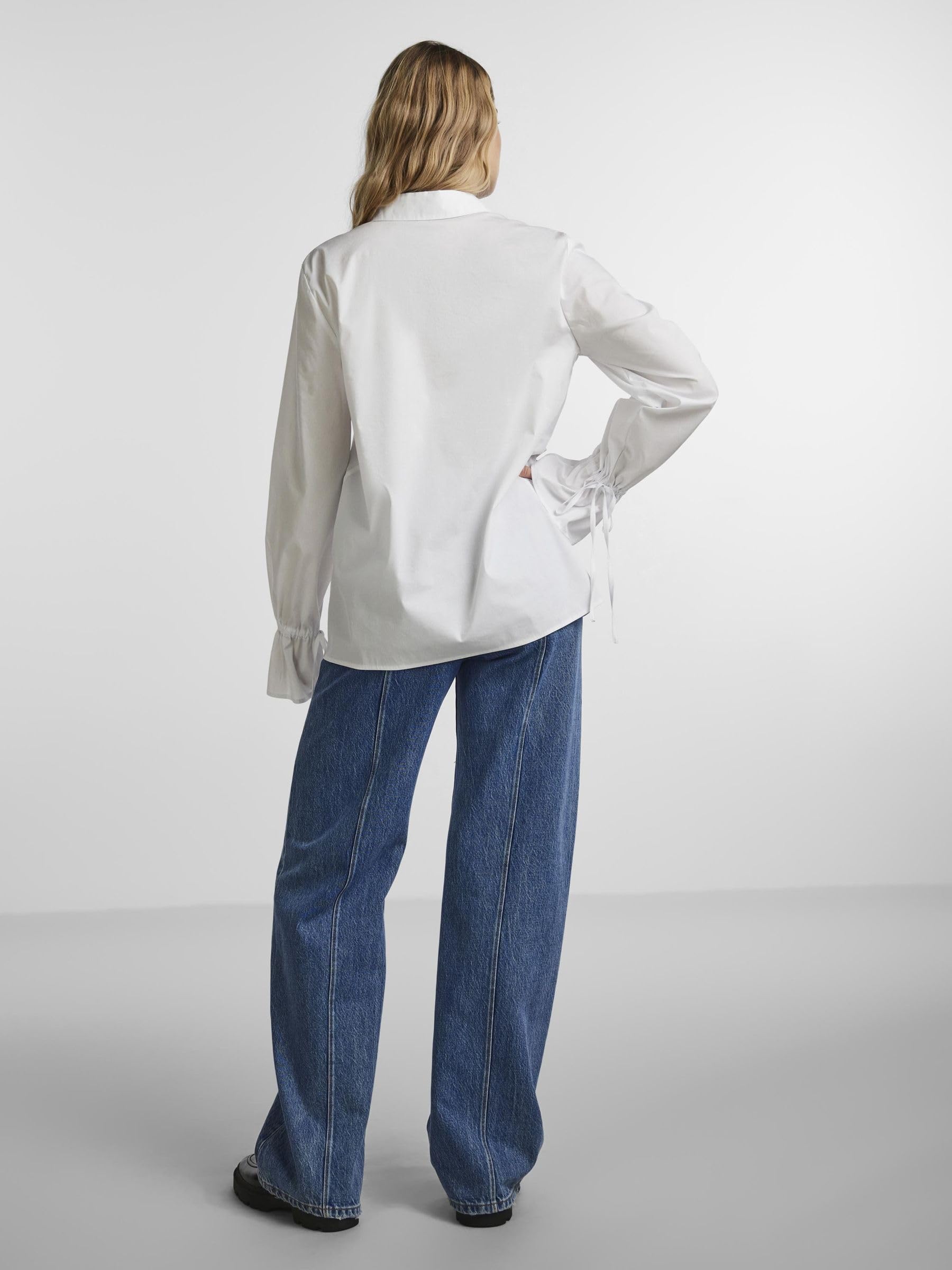 Pieces camicia donna maniche lunghe dritta