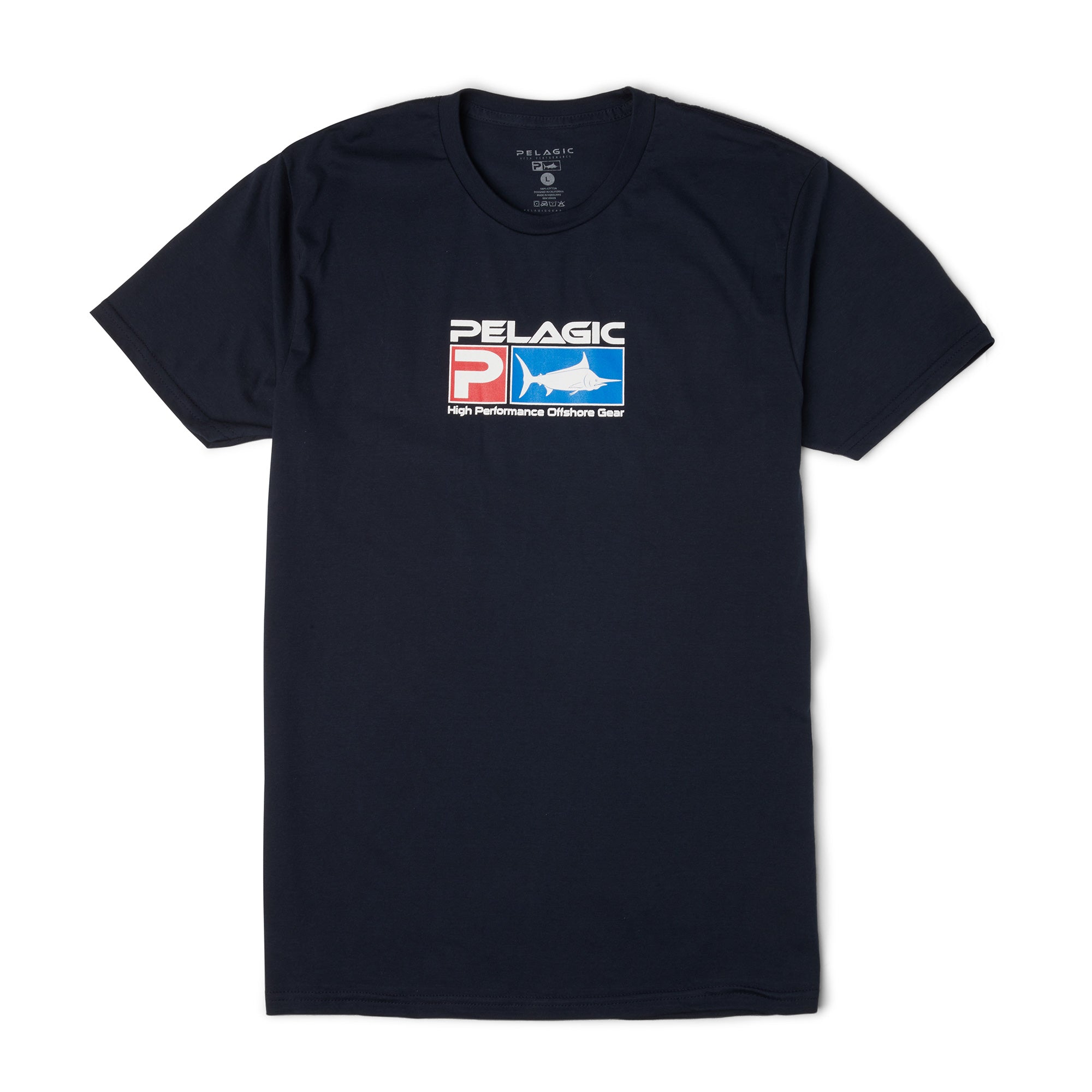 Pelagic Deluxe maglietta uomo navy cotone bio