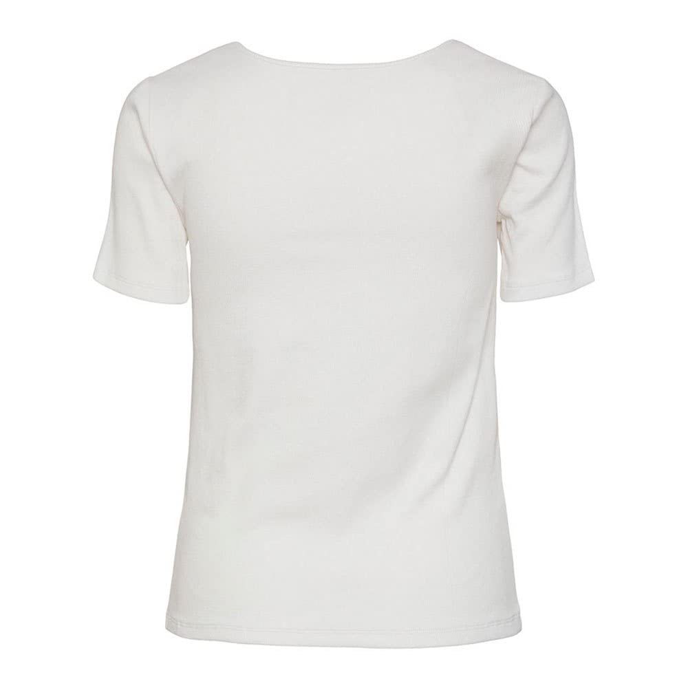 Pieces Pctania SS Top Noos BC t-shirt bianca cotone