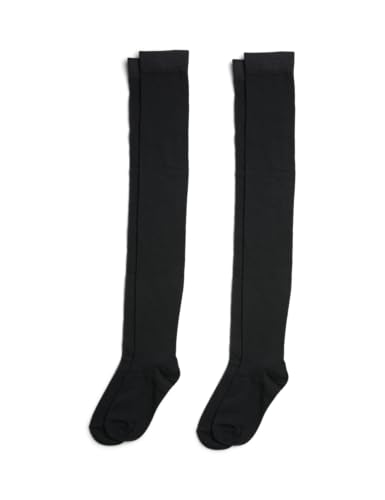 Pieces Pcnanna Knee High calzini donna neri 2 pezzi