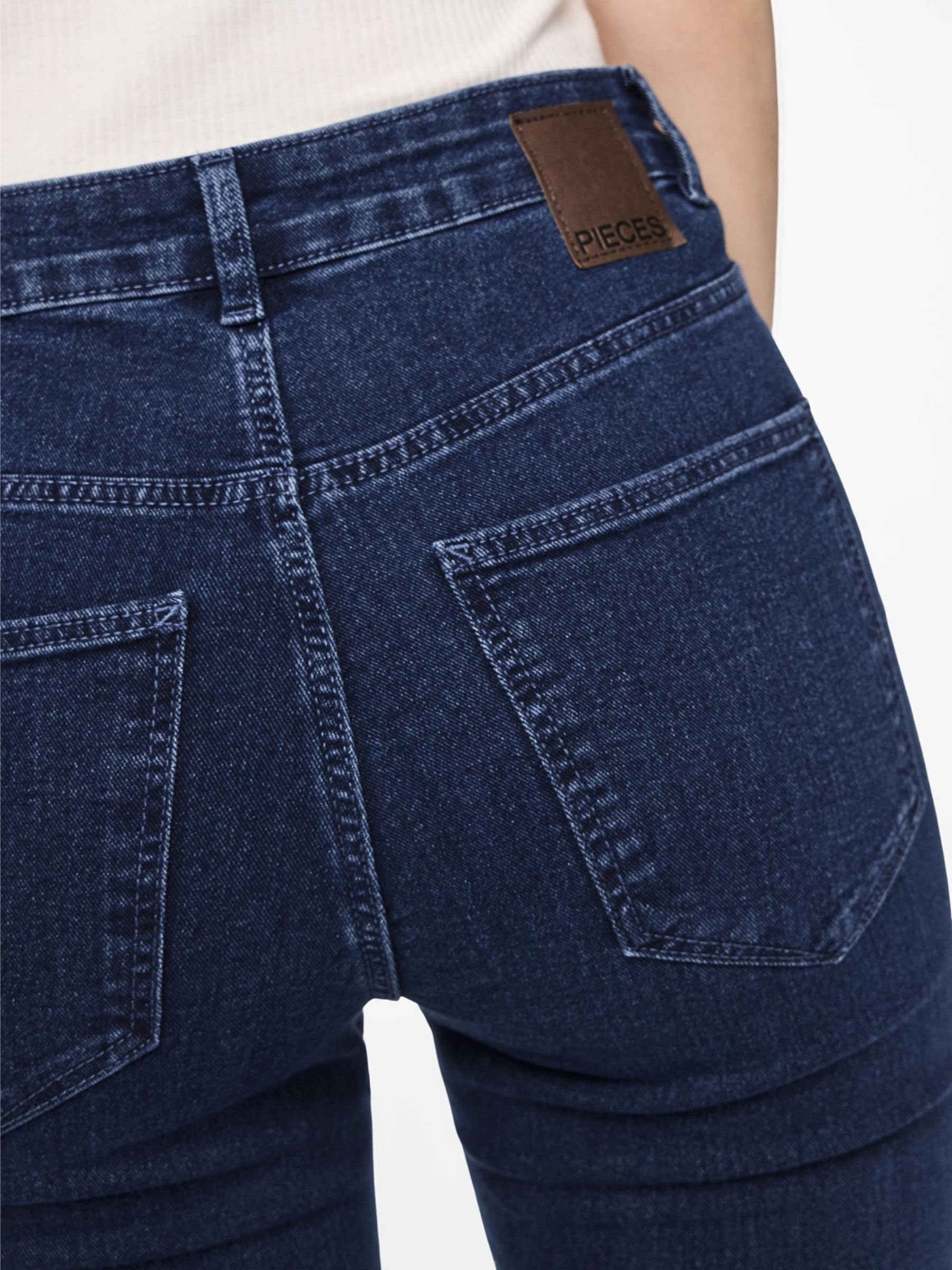 Pieces Pcpeggy Flared HW Jeans Db jeans donna XS svasati