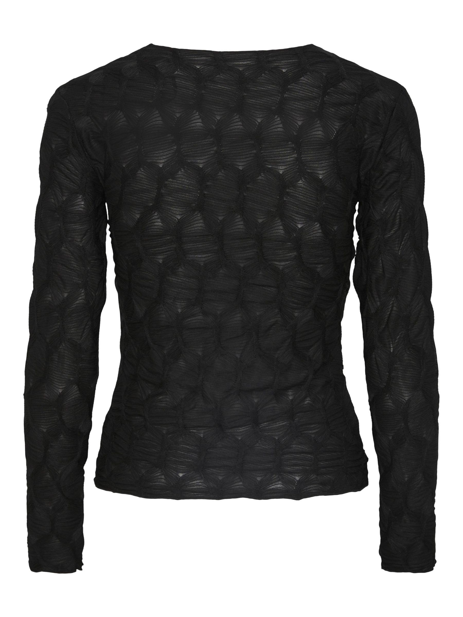 PIECES Pclola LS O-Neck Top blusa L manica lunga
