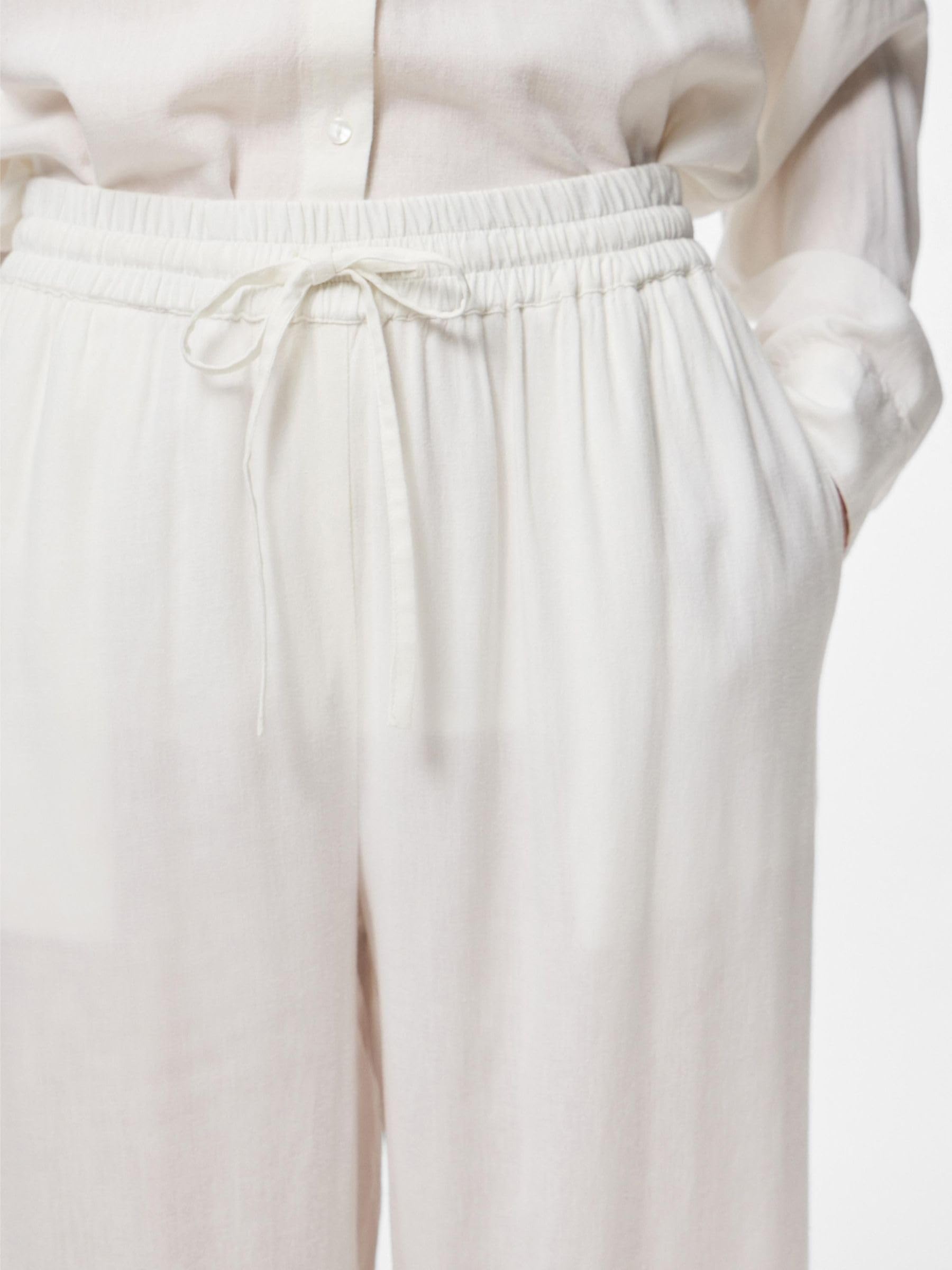 Pieces Pcpia HW Wide Pants Pwp Mm Noos pantaloni M bianchi